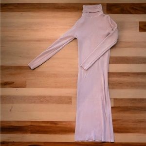 pink turtle neck dress